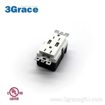 2.1A US Standard USB Duplex Receptacle